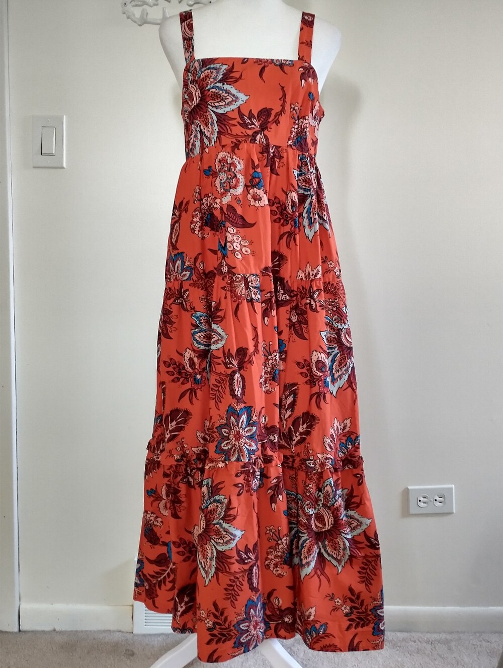 RHODE For Target Block Print Smocked Maxi  Dress S